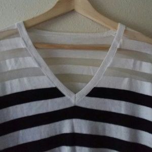 Nordstrom Tops - NORDSTROM Black and White Cotton Silk Viscose Sz M Nordstrom Tops - NORDSTROM Black and White Cotton Silk Viscose Sz M